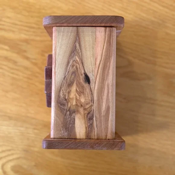 Tzedakah Charity Box Olive / Sapele / Cherry Hardwoods HandCrafted Star of David - Picture 5 of 9